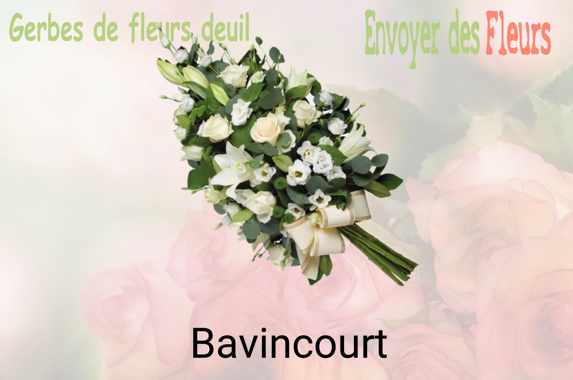 Gerbe de fleurs de deuil livrée à Bavincourt